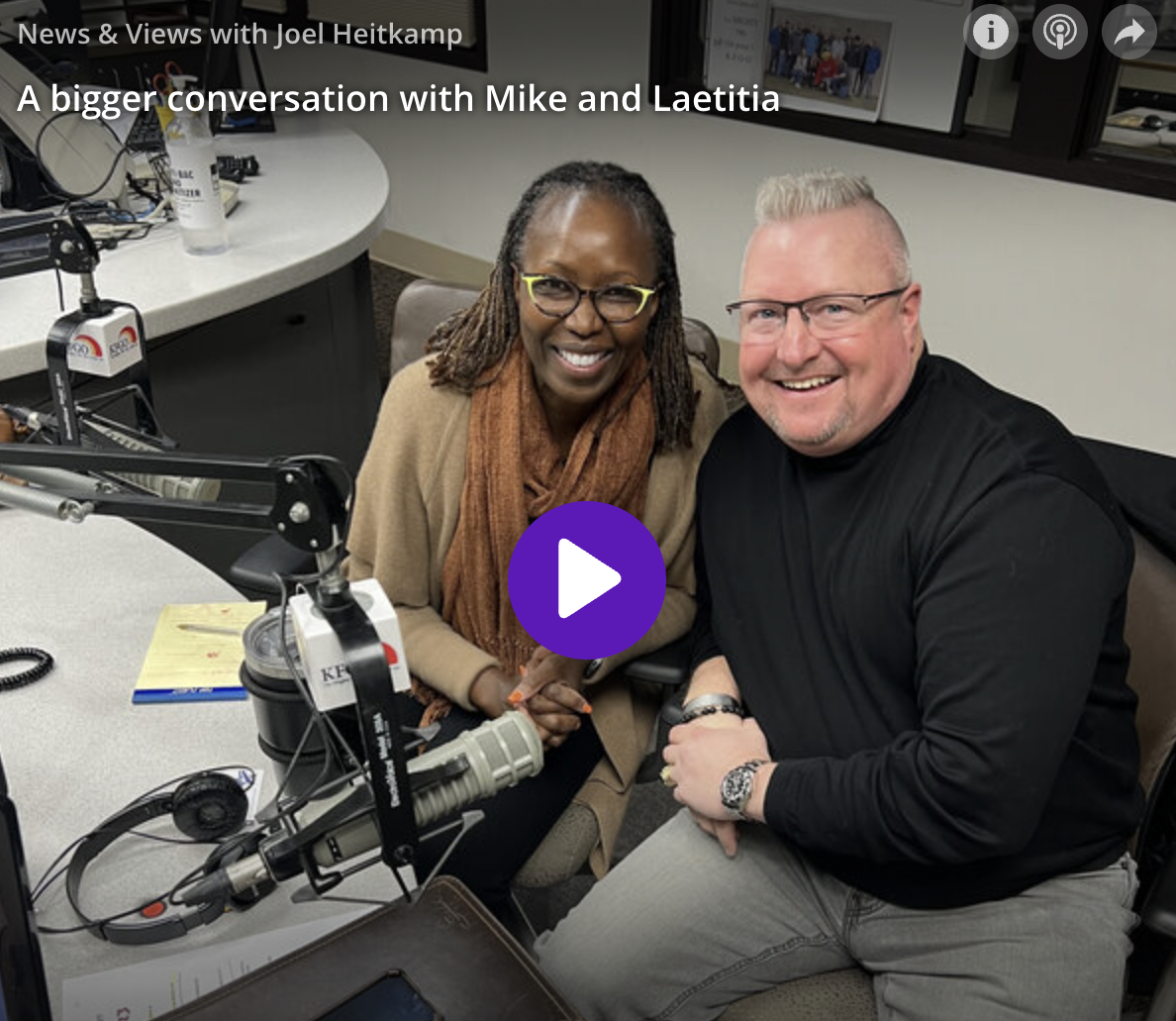 A bigger conversation with Mike and Laetitia